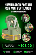 HUMIFICADOR PORTATIL CON MINI VENTILADOR 2 EN 1